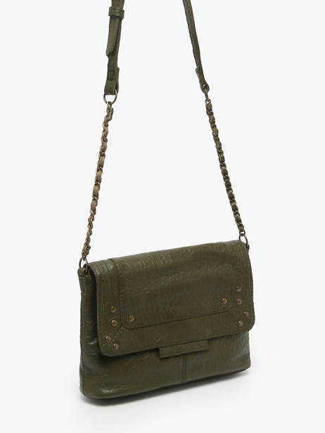 Cross Body Tas Felizia Leder Pieces Groen felizia 17116820 ander zicht 2